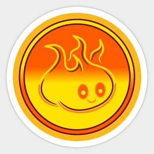 Smiling Fire Slime Sticker